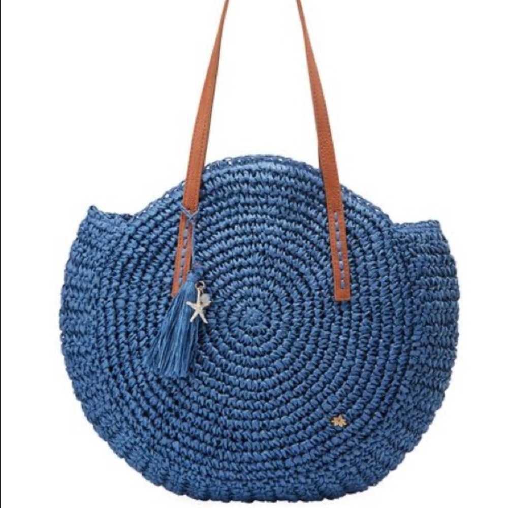 Capelli Straworld Woven Circle Tote Shoulder Bag